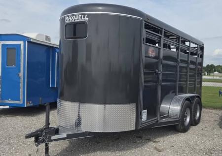 New 2026 Maxwell 3 Horse Brushpopper Horse Trailer