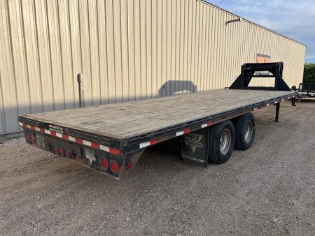 Used 2014 PJ Trailers 24' Gooseneck Flatbed Trailer