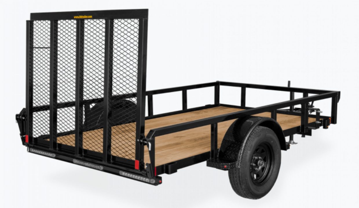 New 2026 H&H Trailers 76x12 Rail Side 5K Brake Utility Trailer