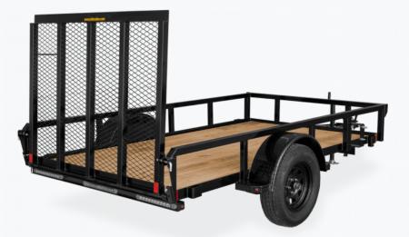 New 2026 H&H Trailers 76x12 Rail Side 5K Brake Utility Trailer