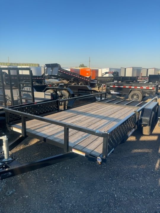 New 2025 Sure-Trac 7 x 16 Tube Top ATV 7K Utility Trailer