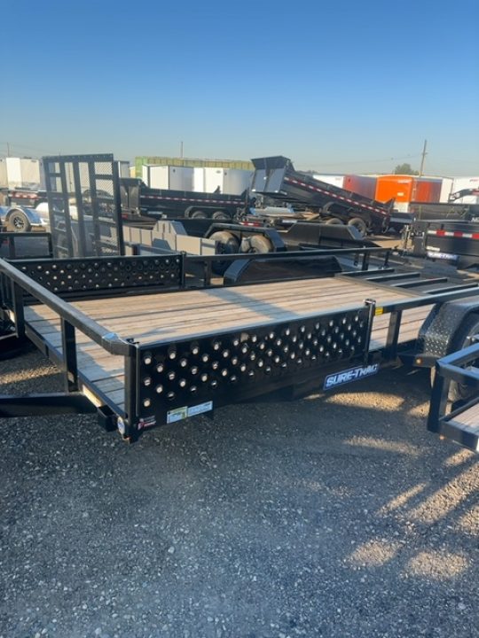 New 2025 Sure-Trac 7 x 16 Tube Top ATV 7K Utility Trailer