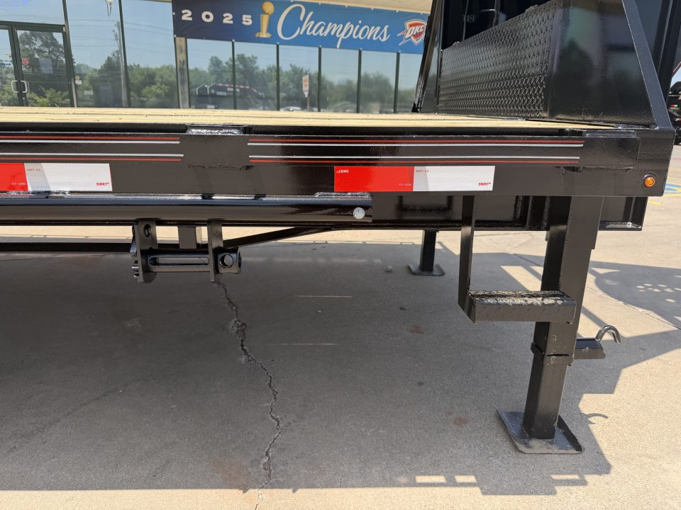New #144439 2026 MP CUSTOMS 40 X 102 TANDEM AXLE 14K FLATBED GOOSENECK W/ MAXX RAMPS