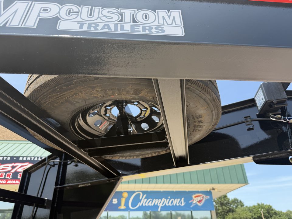 New #144439 2026 MP CUSTOMS 40 X 102 TANDEM AXLE 14K FLATBED GOOSENECK W/ MAXX RAMPS