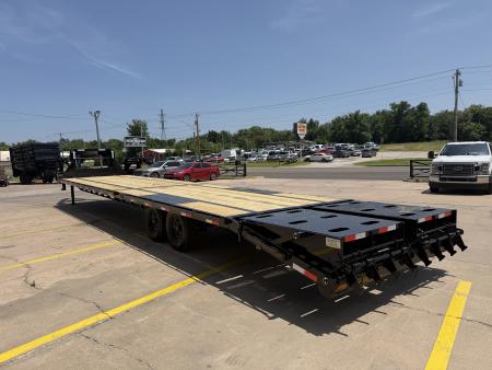 New #144439 2026 MP CUSTOMS 40 X 102 TANDEM AXLE 14K FLATBED GOOSENECK W/ MAXX RAMPS