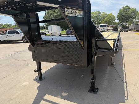 New #144439 2026 MP CUSTOMS 40 X 102 TANDEM AXLE 14K FLATBED GOOSENECK W/ MAXX RAMPS