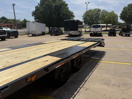 New #144439 2026 MP CUSTOMS 40 X 102 TANDEM AXLE 14K FLATBED GOOSENECK W/ MAXX RAMPS