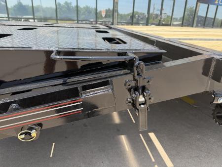 New #144439 2026 MP CUSTOMS 40 X 102 TANDEM AXLE 14K FLATBED GOOSENECK W/ MAXX RAMPS