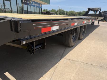 New #144439 2026 MP CUSTOMS 40 X 102 TANDEM AXLE 14K FLATBED GOOSENECK W/ MAXX RAMPS
