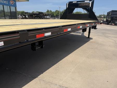 New #144439 2026 MP CUSTOMS 40 X 102 TANDEM AXLE 14K FLATBED GOOSENECK W/ MAXX RAMPS
