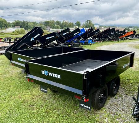 New 2026 BWise 6x10 Deckover Dump Trailer w/ One Piece Gate (7K GVW)