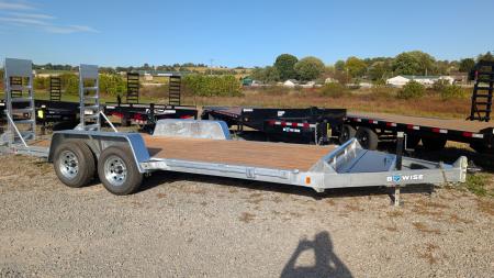 New 2026 BWise 18' Lo Pro GALVANIZED Equipment Hauler w/ No Dove