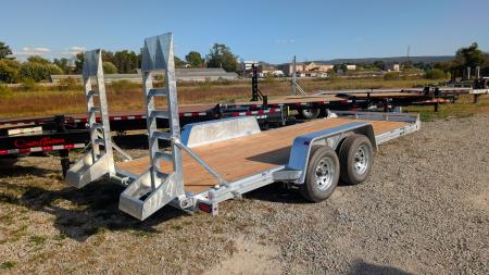 New 2026 BWise 18' Lo Pro GALVANIZED Equipment Hauler w/ No Dove