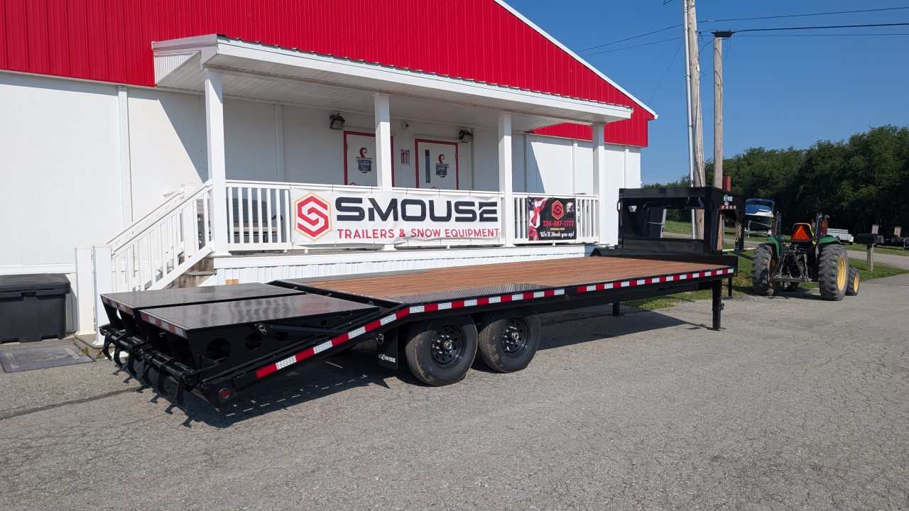 New 2027 BWise 19+5 Deckover Gooseneck Trailer w/ Full Width Wedge Ramps (16,800# GVW!!!)