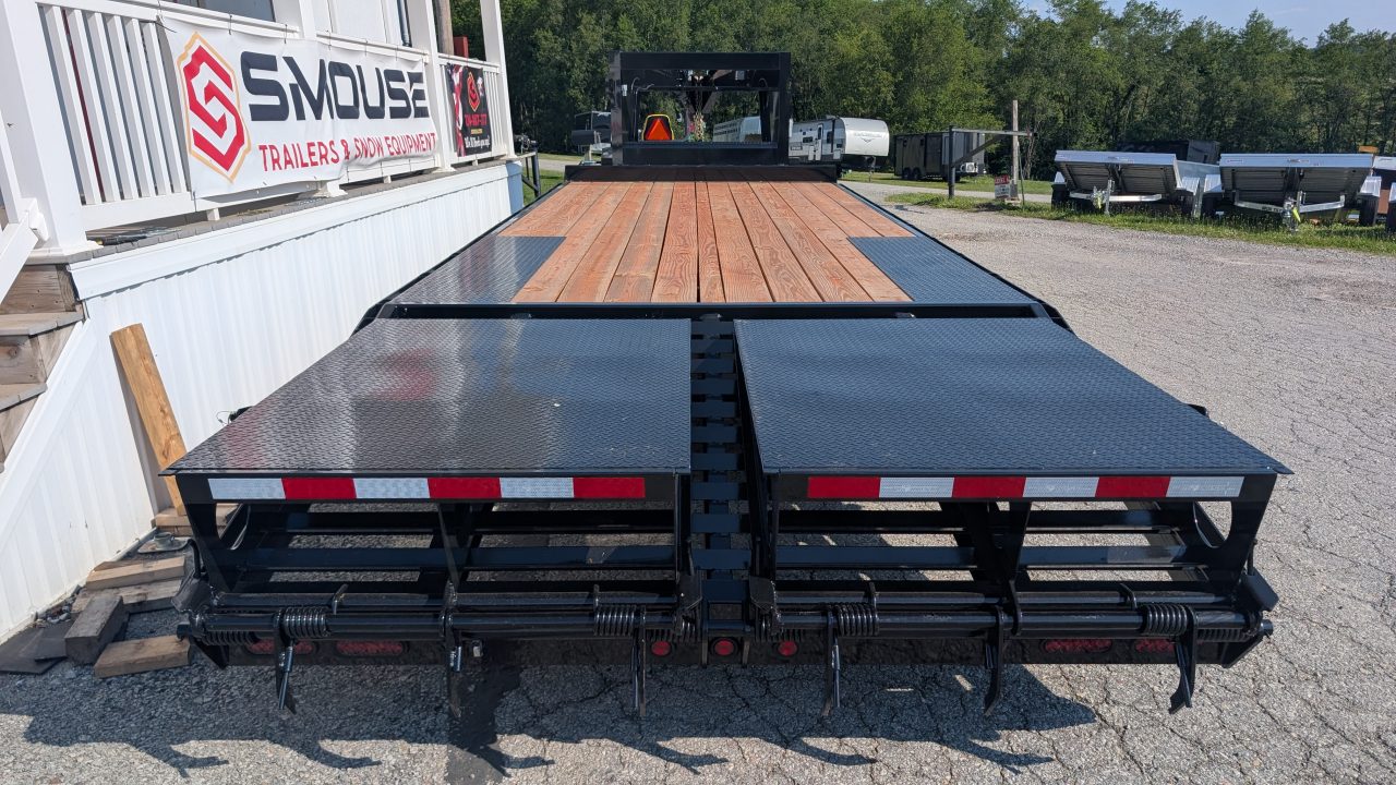 New 2027 BWise 19+5 Deckover Gooseneck Trailer w/ Full Width Wedge Ramps (16,800# GVW!!!)