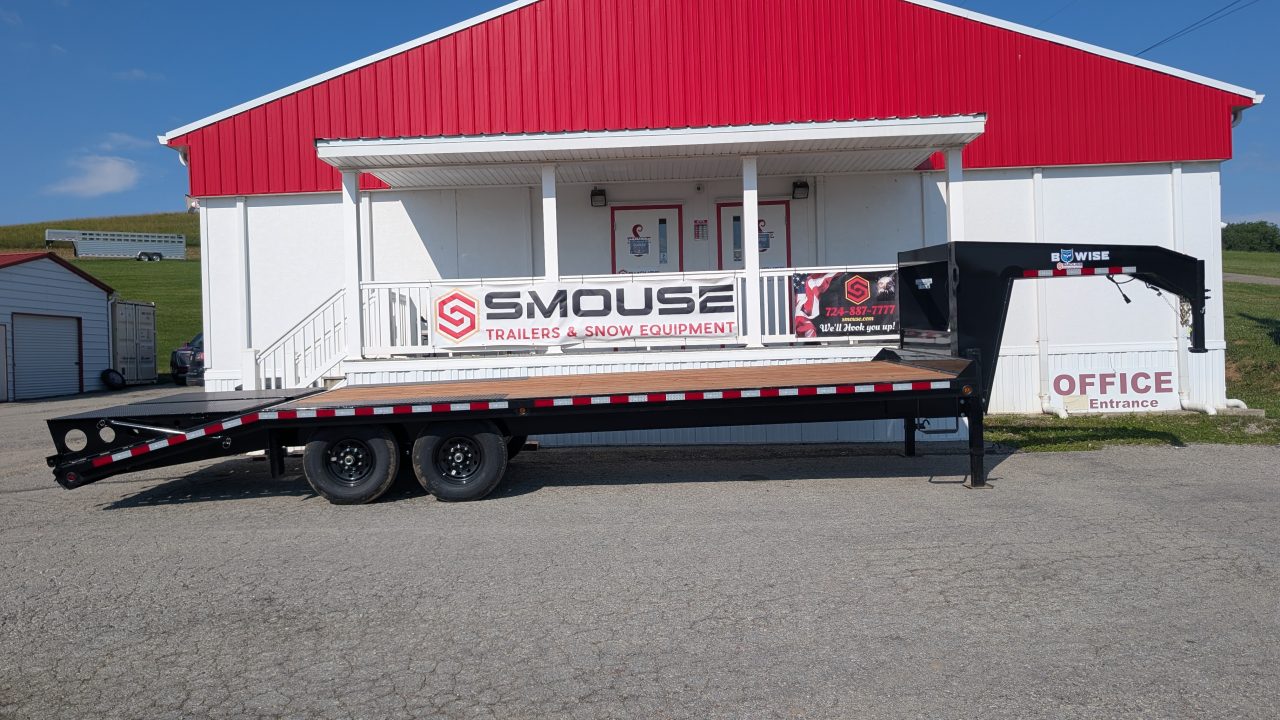 New 2027 BWise 19+5 Deckover Gooseneck Trailer w/ Full Width Wedge Ramps (16,800# GVW!!!)