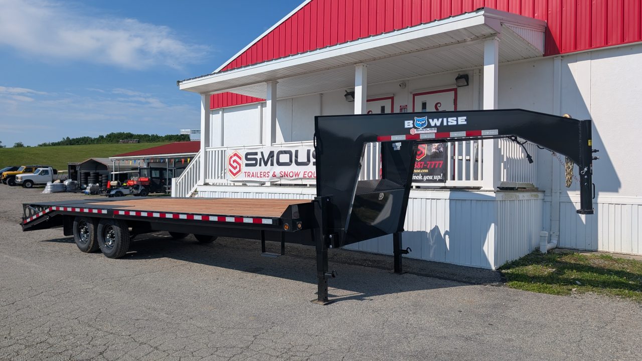 New 2027 BWise 19+5 Deckover Gooseneck Trailer w/ Full Width Wedge Ramps (16,800# GVW!!!)