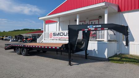 New 2027 BWise 19+5 Deckover Gooseneck Trailer w/ Full Width Wedge Ramps (16,800# GVW!!!)