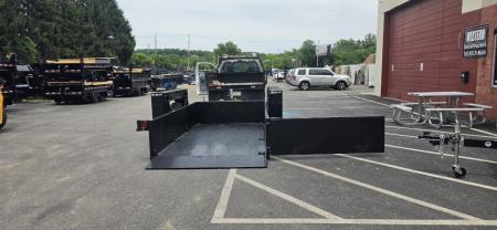 New 6'3" x 14' Air-Tow UT14-10 Drop Deck Utility Flatbed Equipment Trailer, 13.5k GVWR ***Includes Spare mount & Rear Gate Option