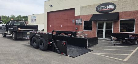 New 6'3" x 14' Air-Tow UT14-10 Drop Deck Utility Flatbed Equipment Trailer, 13.5k GVWR ***Includes Spare mount & Rear Gate Option