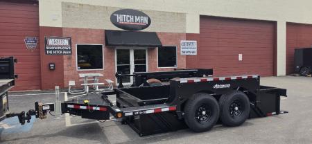 New 6'3  x 14' Air-Tow UT14-10 Drop Deck Utility Flatbed Equipment Trailer, 13.5k GVWR ***Includes Spare mount & Rear Gate Option