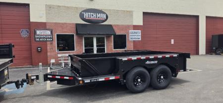 New 6'3" x 14' Air-Tow UT14-10 Drop Deck Utility Flatbed Equipment Trailer, 13.5k GVWR ***Includes Spare mount & Rear Gate Option