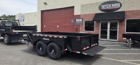 New 6'3" x 14' Air-Tow UT14-10 Drop Deck Utility Flatbed Equipment Trailer, 13.5k GVWR ***Includes Spare mount & Rear Gate Option