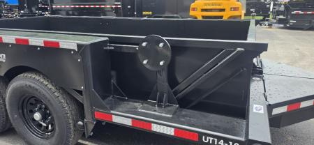 New 6'3" x 14' Air-Tow UT14-10 Drop Deck Utility Flatbed Equipment Trailer, 13.5k GVWR ***Includes Spare mount & Rear Gate Option