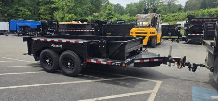 New 6'3" x 14' Air-Tow UT14-10 Drop Deck Utility Flatbed Equipment Trailer, 13.5k GVWR ***Includes Spare mount & Rear Gate Option