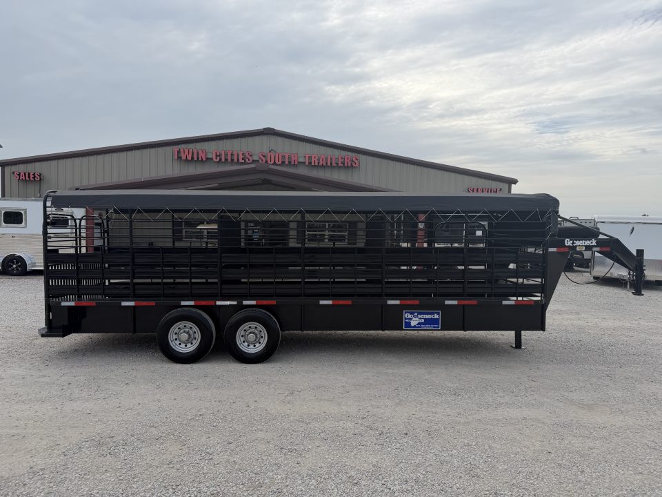 Used 2024 Gooseneck 24' Stock Gooseneck Stock Trailer