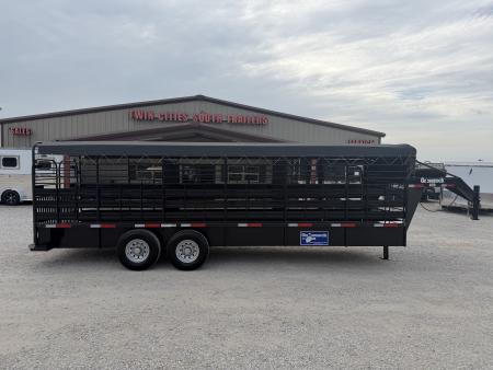 Used 2024 Gooseneck 24' Stock Gooseneck Stock Trailer