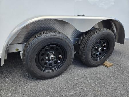 New 7.5 x 14 Xpress XLT PRO Aluminum Frame V-Nose Cargo Trailer, 7K GVWR ***White w/ Extra Height, Rear Canopy, Composite Sides, Translucent Roof