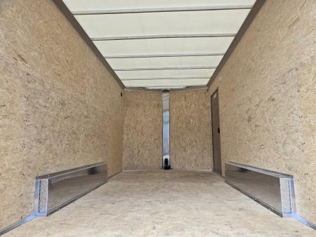 New 7.5 x 14 Xpress XLT PRO Aluminum Frame V-Nose Cargo Trailer, 7K GVWR ***White w/ Extra Height, Rear Canopy, Composite Sides, Translucent Roof