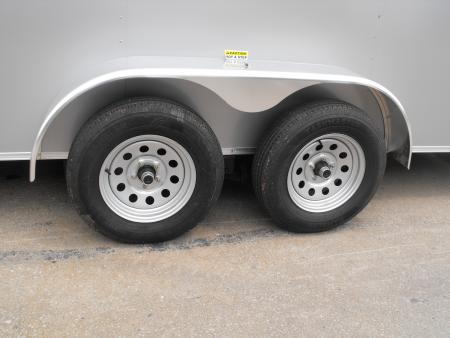 New Enclosed Trailer 7 X 16 Ramp Silver 7' Interior 7000 GVRW