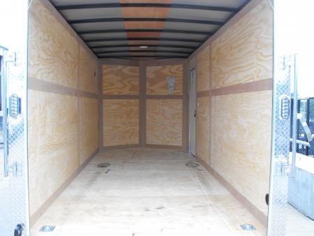 New Enclosed Trailer 7 X 16 Ramp Silver 7' Interior 7000 GVRW