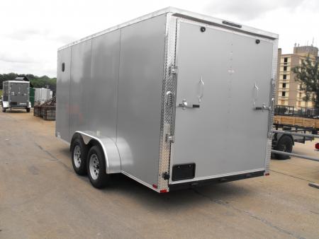 New Enclosed Trailer 7 X 16 Ramp Silver 7' Interior 7000 GVRW