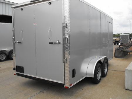 New Enclosed Trailer 7 X 16 Ramp Silver 7' Interior 7000 GVRW
