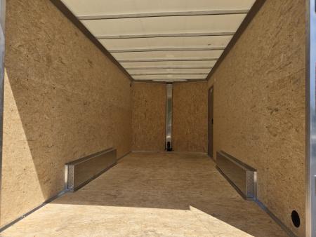 New 7.5 x 16 Xpress XLT PRO Aluminum Frame V-Nose Cargo Trailer, 7K GVWR ***White w/ Extra Height, Rear Canopy, Composite Sides, Translucent Roof
