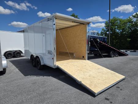 New 7.5 x 16 Xpress XLT PRO Aluminum Frame V-Nose Cargo Trailer, 7K GVWR ***White w/ Extra Height, Rear Canopy, Composite Sides, Translucent Roof