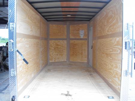 New Enclosed Trailer 7 x 14 RAMP 7000 GVWR 7' Interior Silver Mist