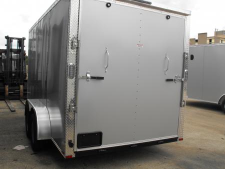 New Enclosed Trailer 7 x 14 RAMP 7000 GVWR 7' Interior Silver Mist
