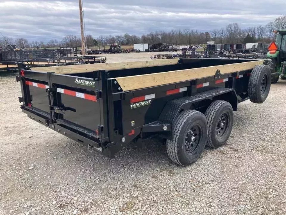 New 2027 MAXX-D 83X14 TANDEM 14K DUMP W/ SLIDE IN RAMPS & SPARE Dump Trailer