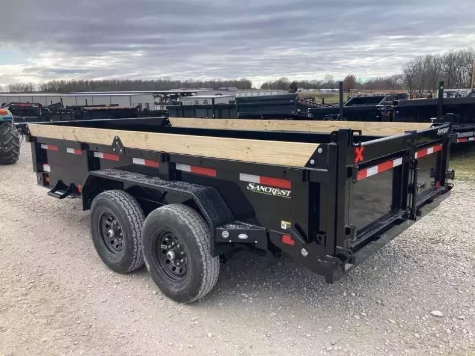New 2027 MAXX-D 83X14 TANDEM 14K DUMP W/ SLIDE IN RAMPS & SPARE Dump Trailer