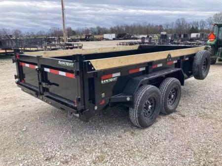 New 2027 MAXX-D 83X14 TANDEM 14K DUMP W/ SLIDE IN RAMPS & SPARE Dump Trailer