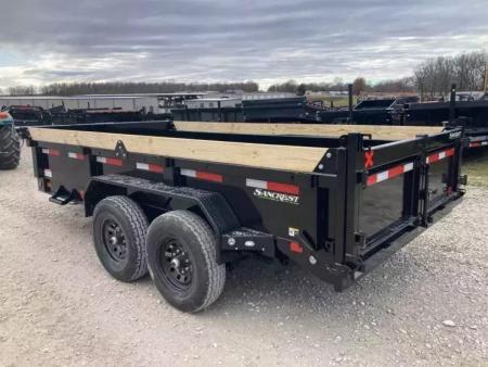 New 2027 MAXX-D 83X14 TANDEM 14K DUMP W/ SLIDE IN RAMPS & SPARE Dump Trailer