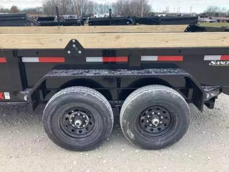 New 2027 MAXX-D 83X14 TANDEM 14K DUMP W/ SLIDE IN RAMPS & SPARE Dump Trailer
