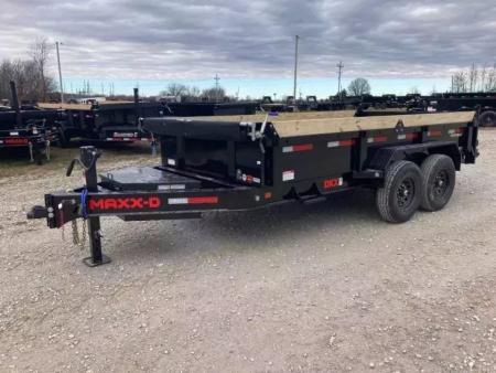 New 2027 MAXX-D 83X14 TANDEM 14K DUMP W/ SLIDE IN RAMPS & SPARE Dump Trailer