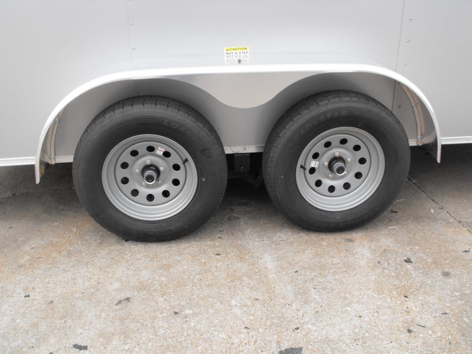 New Enclosed Trailer 7 x 14 RAMP 7000 GVWR 7' Interior Silver Mist