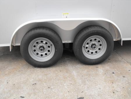 New Enclosed Trailer 7 x 14 RAMP 7000 GVWR 7' Interior Silver Mist