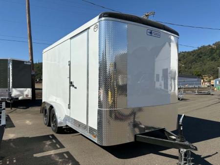 New CARGO 2027 FOREST RIVER CONTINENTAL TW714TA2 7X14 ENCLOSED TRAILER WHITE RAMP